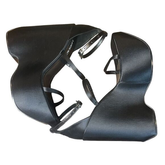 VERSACE Satin platform sandals in Black NWOB Size 40 or US 10 - Picture 5 of 9
